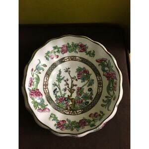 VINTAGE Coalport CHINA Indian Tree Pattern UNCOVERED Round FOOTED Dish